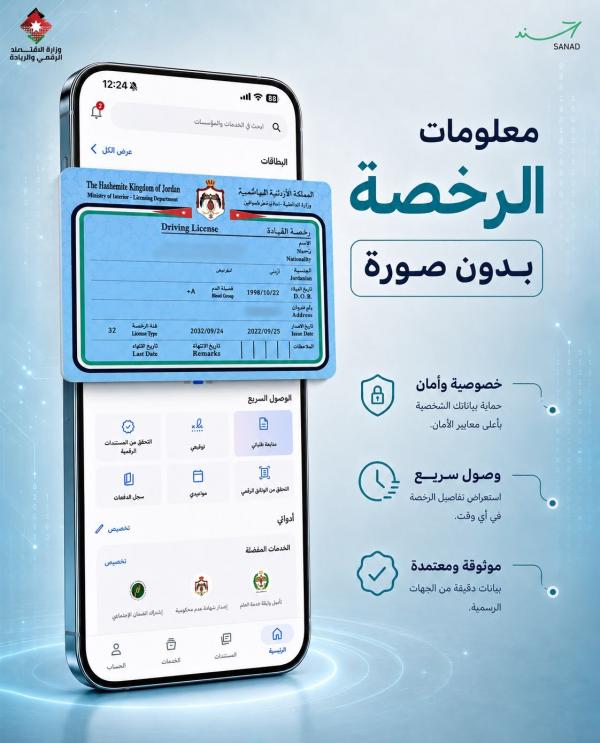 إزالة الصورة الشخصية عن رخصة القيادة الرقمية في سند