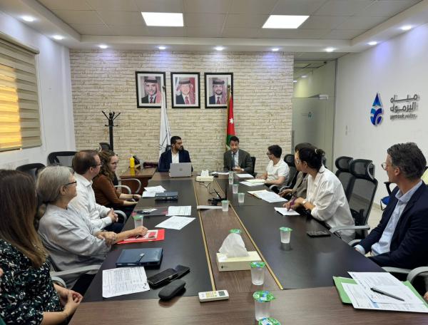 وفد ألماني يبحث مع مياه اليرموك تعزيز التعاون ودعم مشاريع استراتيجية