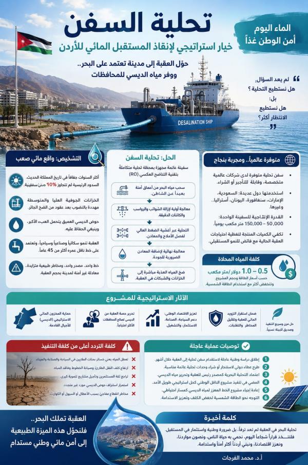 تحلية السفن  ..  الخيار الوطني العاجل لتحرير مياه الديسة وتعزيز الأمن المائي 