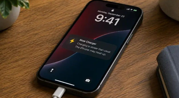ماذا تعني رسالة Slow Charger التي قد تظهر عند شحن هاتف آيفون؟