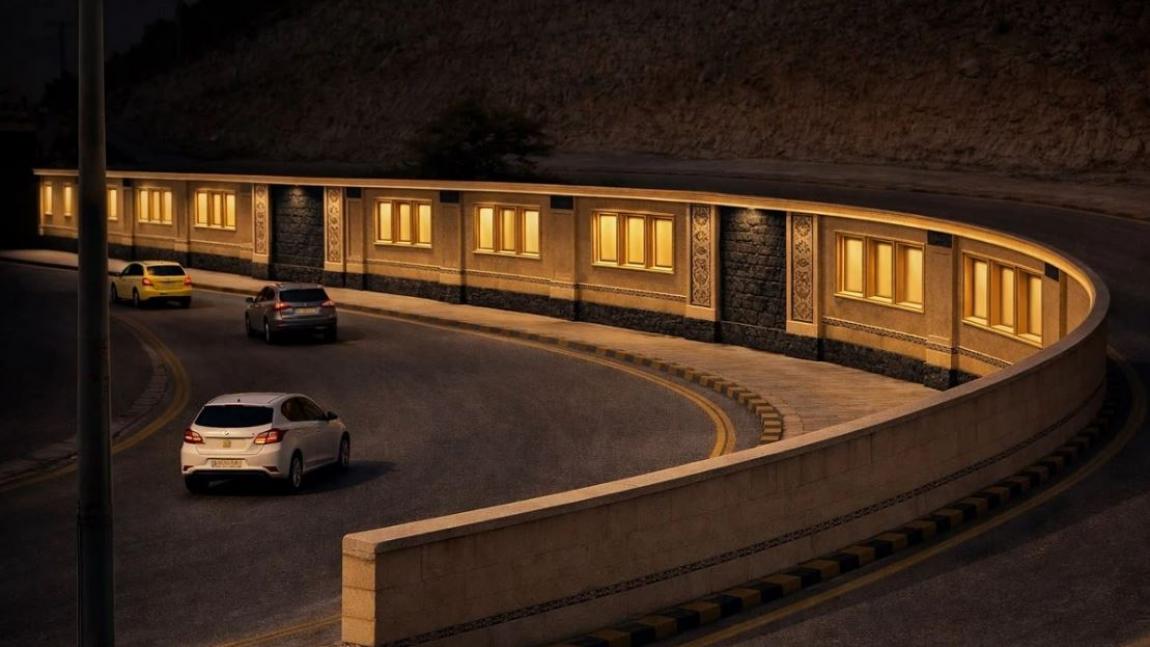 واجهة معمارية تراثية على مدخل مدينة السلط