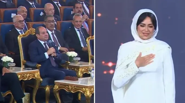 لفتة إنسانية بحفل المولد النبوي ..  السيسي يدعو للفنانة هبة مجدي بالشفاء